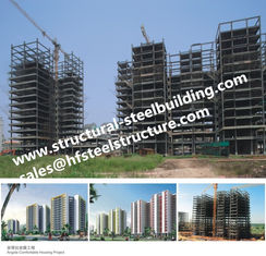 China Apartments Fabricated Multi Storey Steel Frame Buildings , Skyscraper High Rise Steel Prefab Buildings supplier