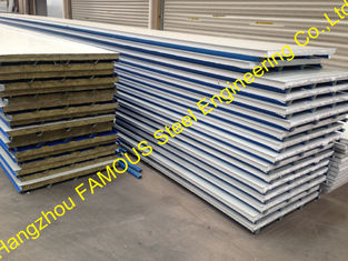 China Construction PU Insulated Sandwich Panels Polyurethane Foam Steel supplier