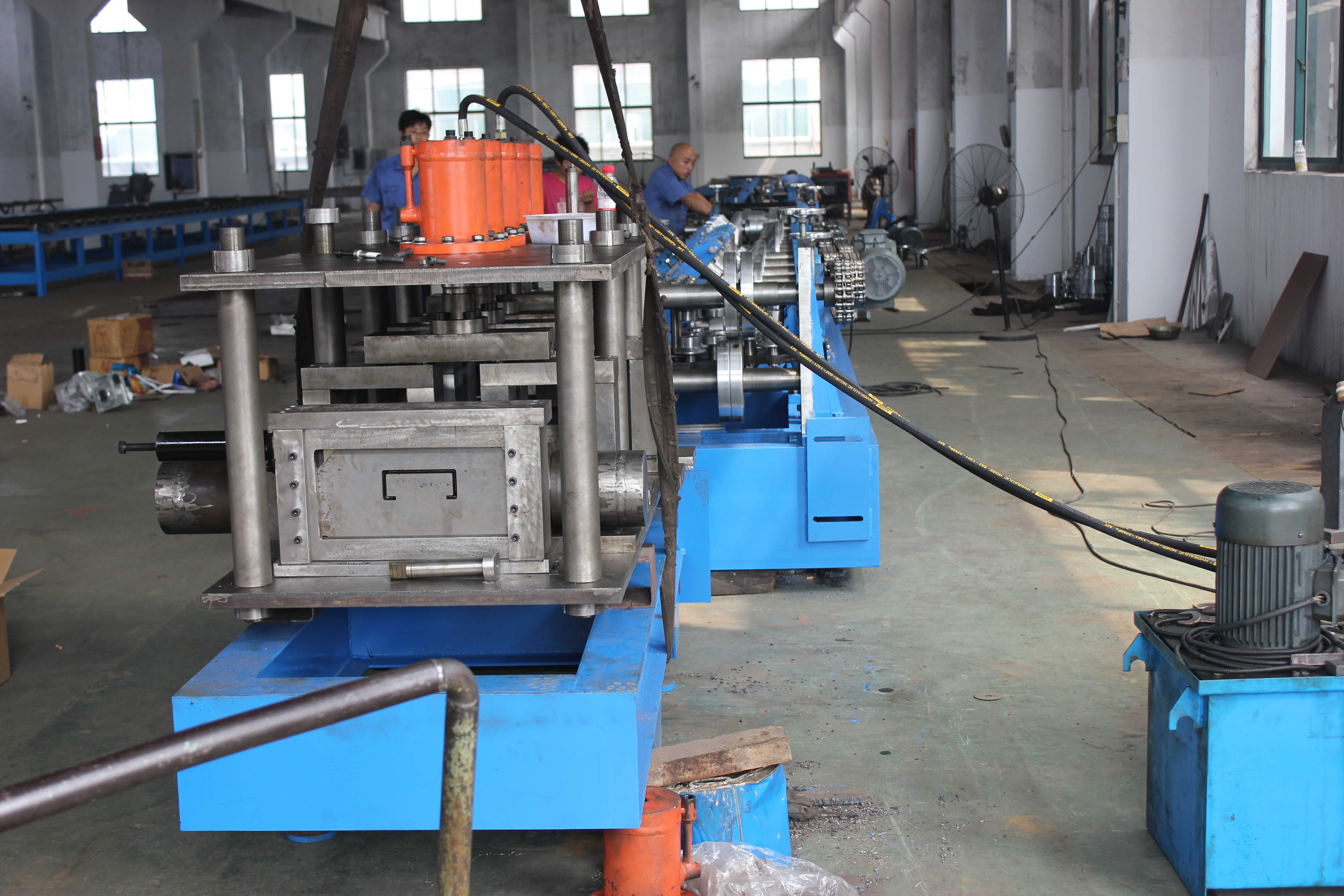C Purlin Cold Roll Forming Machine With Auto Punching / Cutting