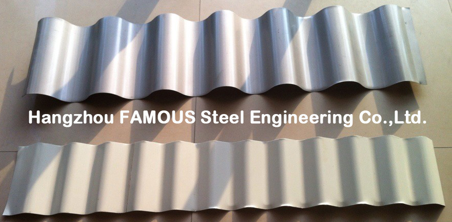 Fabricated Fireproof Metal Roofing Sheets Coated High Strength