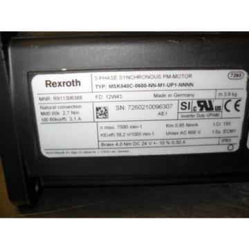 Rexroth Finland  MSK04C-0600-NN-M1-UP1-NNNN -   Permanent Magnet Servo Moto -R9113063883