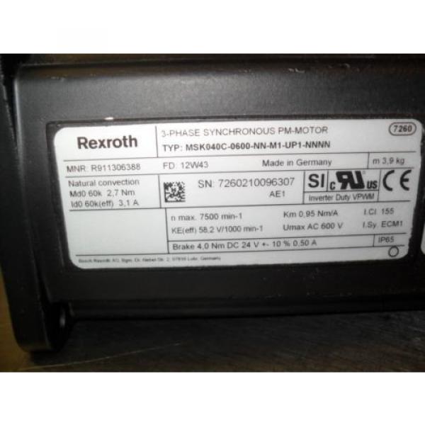 Rexroth Finland  MSK04C-0600-NN-M1-UP1-NNNN -   Permanent Magnet Servo Moto -R9113063883 #1 image